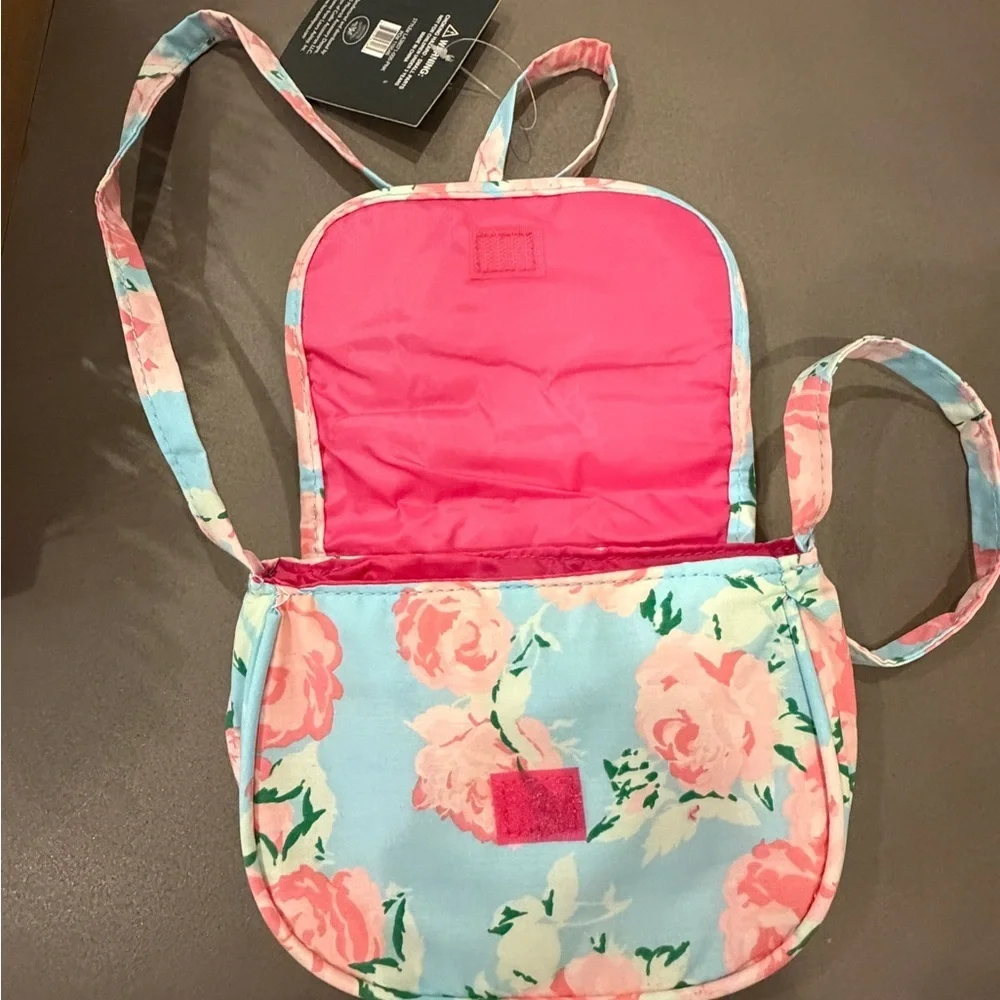 Laura Ashley Pink Floral Cat Kids Bag NWT